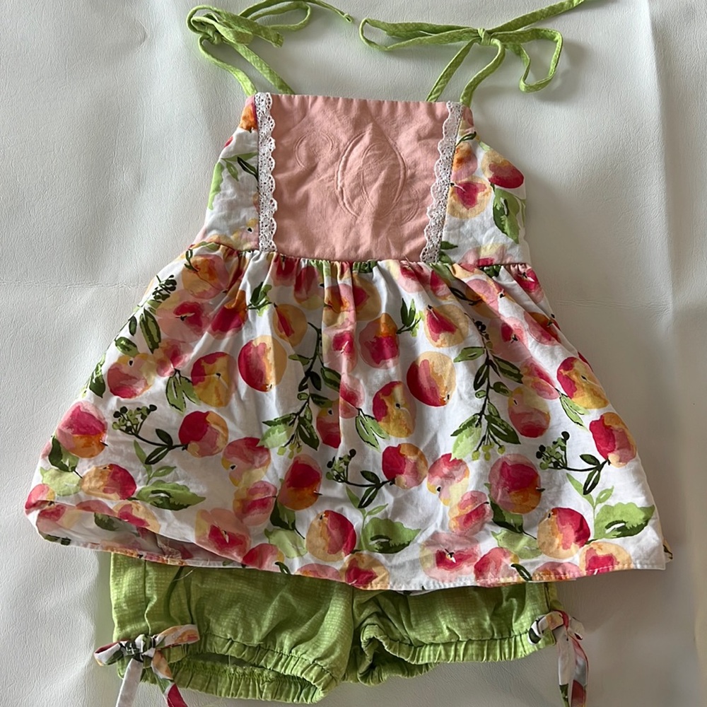 Peach short set